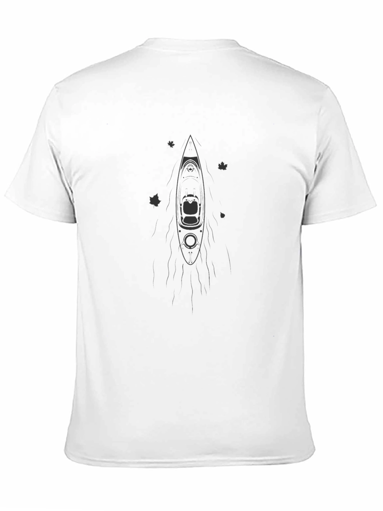 Mens Black Kayak Graphic T-Shirt