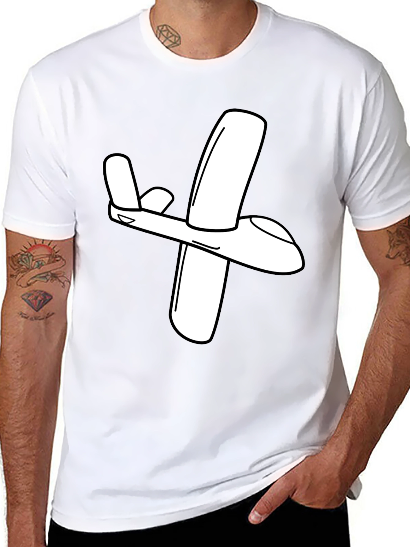 Airplane Graphic Tee - Classic Black T-Shirt