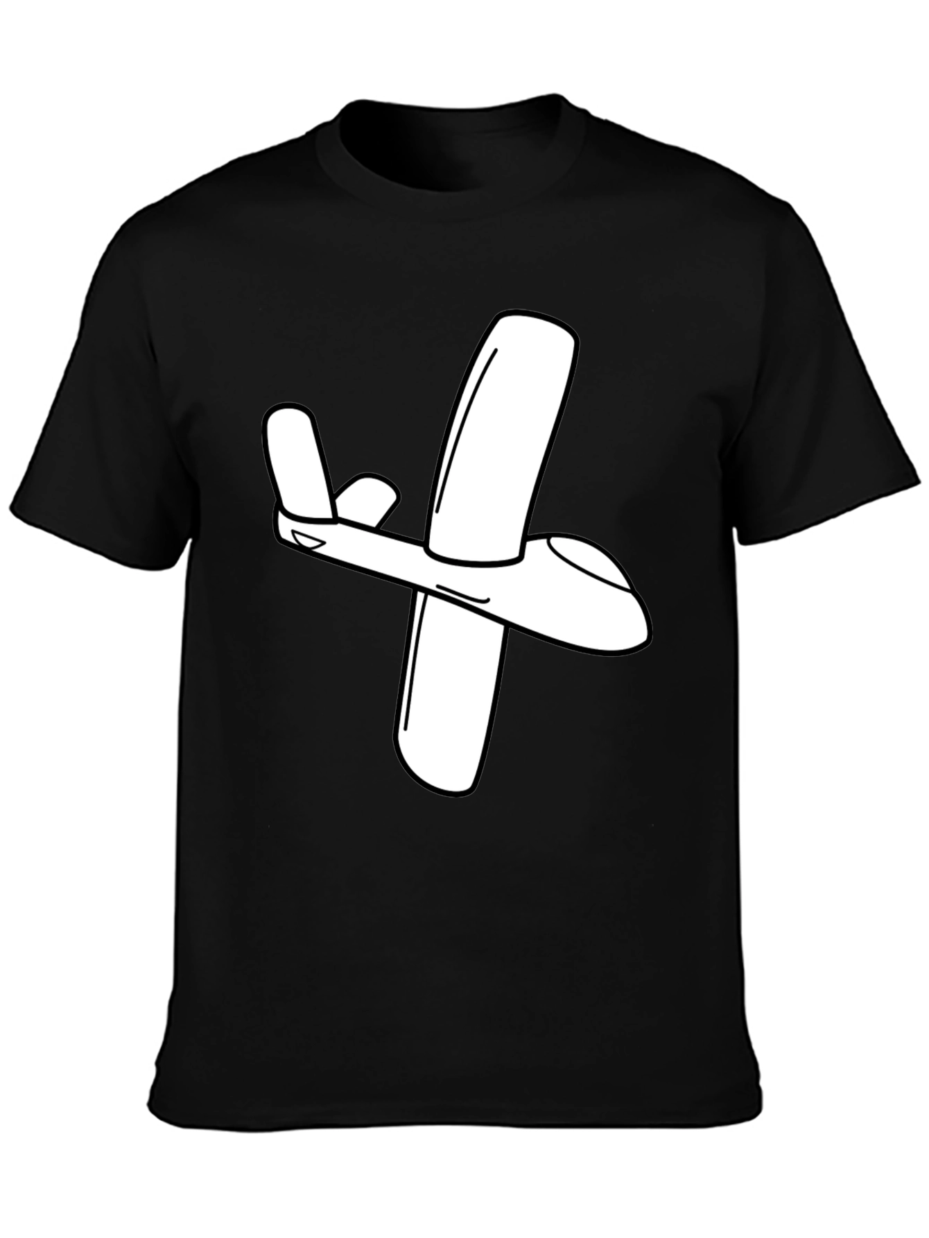 Airplane Graphic Tee - Classic Black T-Shirt