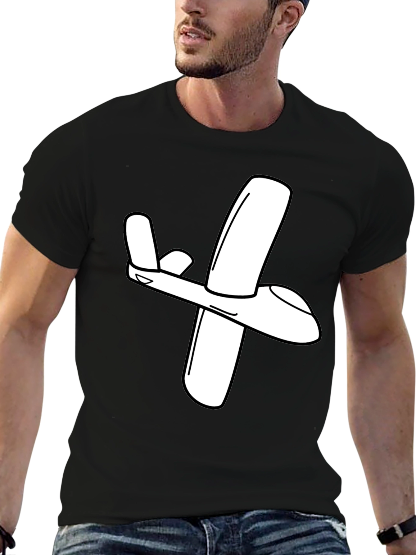 Airplane Graphic Tee - Classic Black T-Shirt