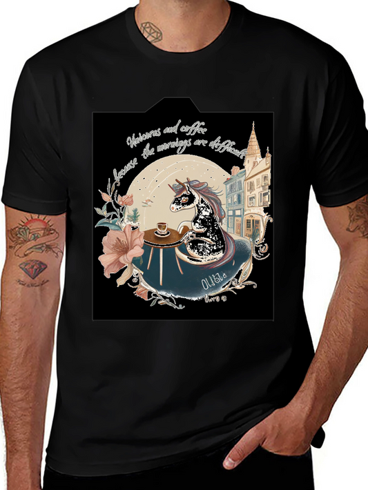 Unicorns & Coffee Tee - Morning Difficulties