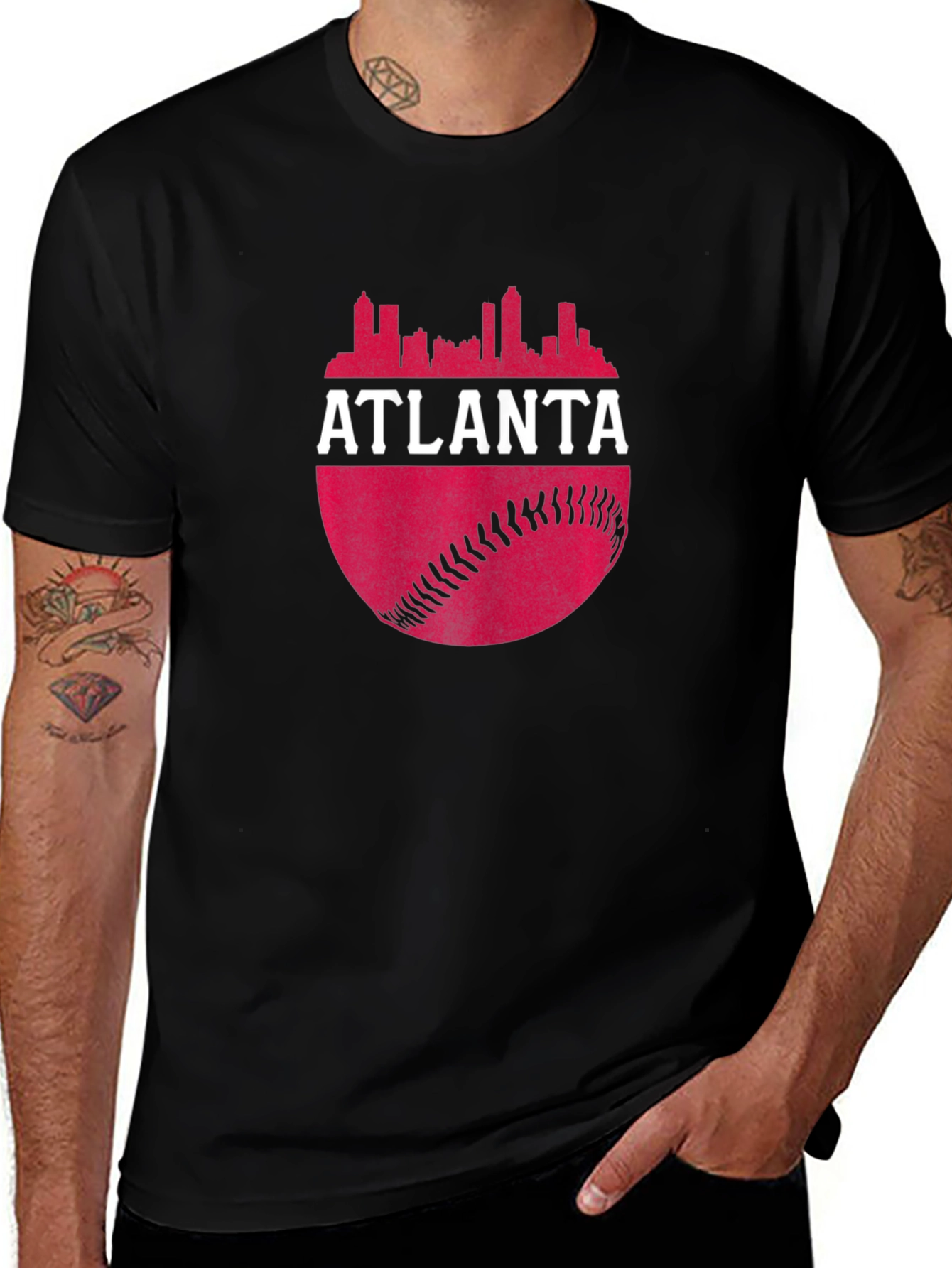 Atlanta Skyline Baseball T-Shirt