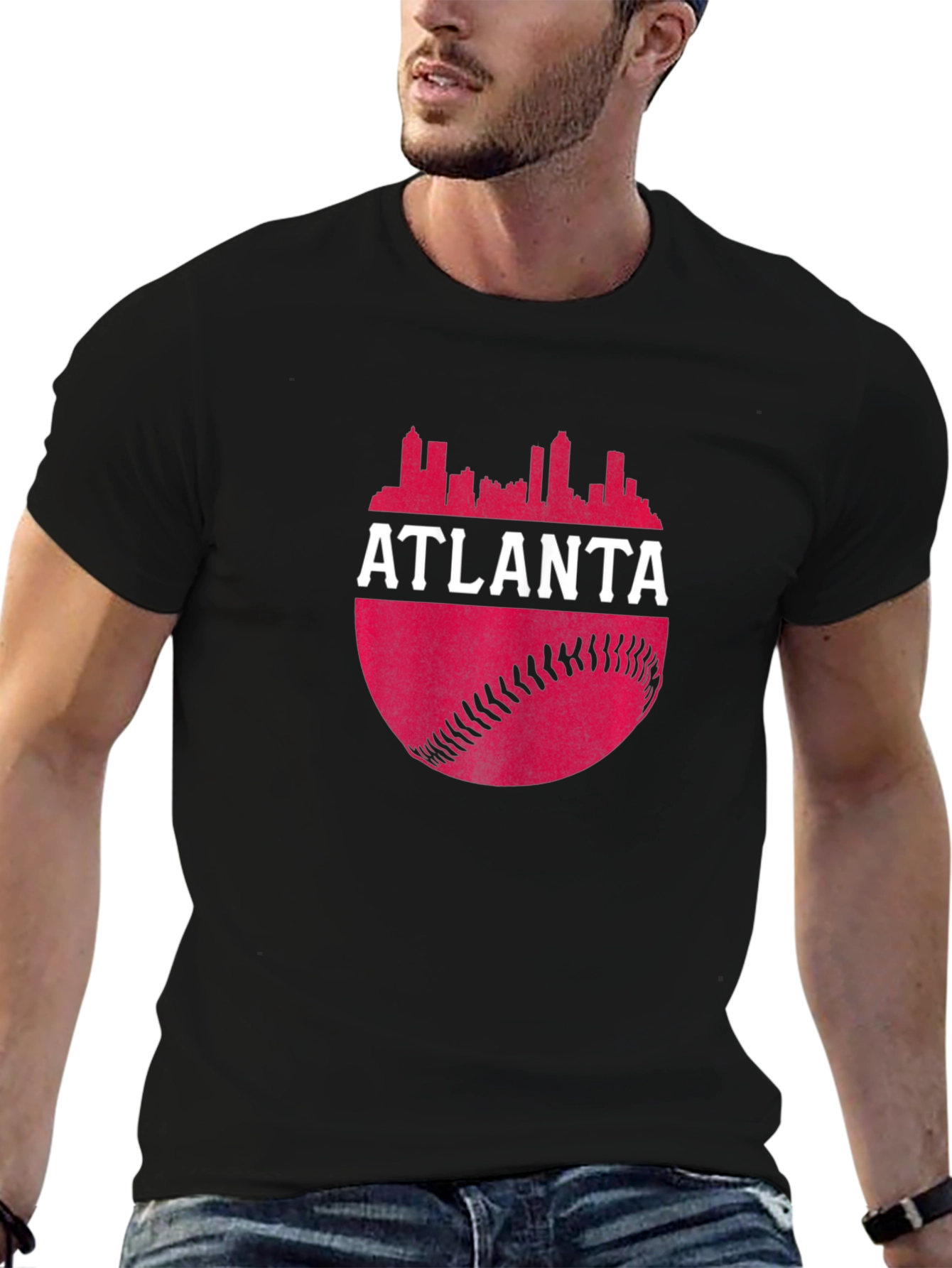 Atlanta Skyline Baseball T-Shirt
