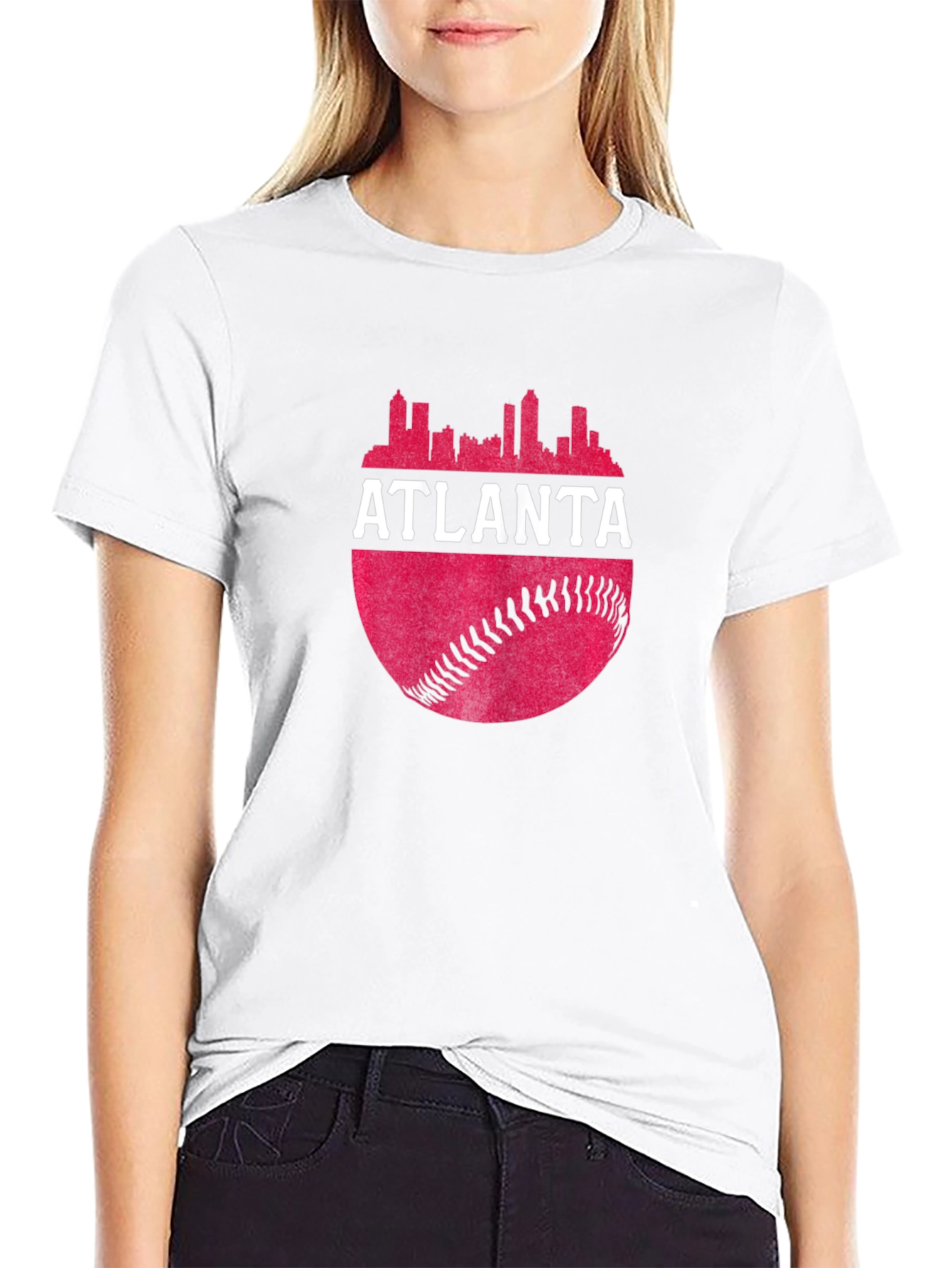 Atlanta Skyline Baseball T-Shirt