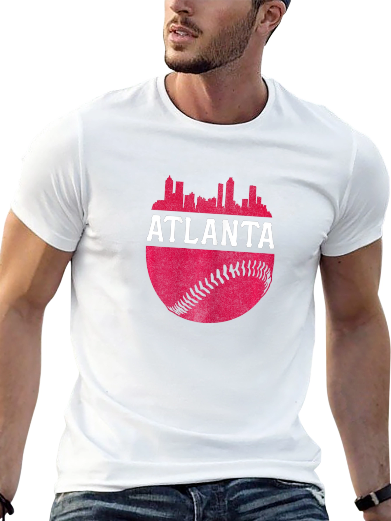 Atlanta Skyline Baseball T-Shirt
