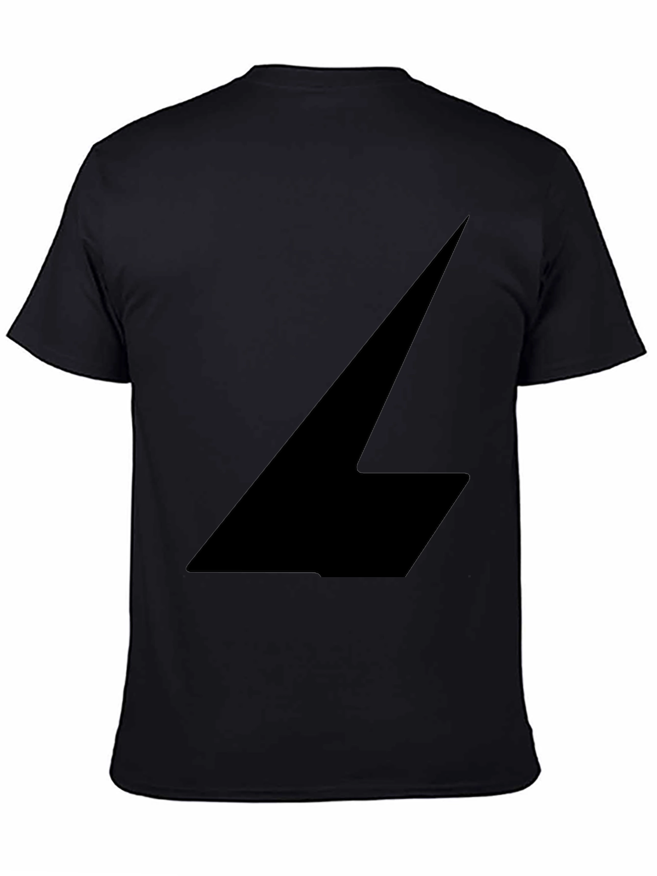 Mens Black Graphic Tee - Bold Abstract Design