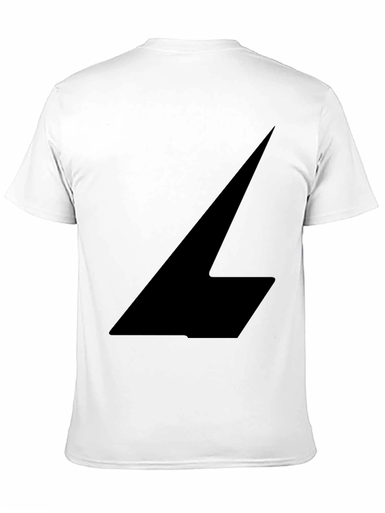 Mens Black Graphic Tee - Bold Abstract Design