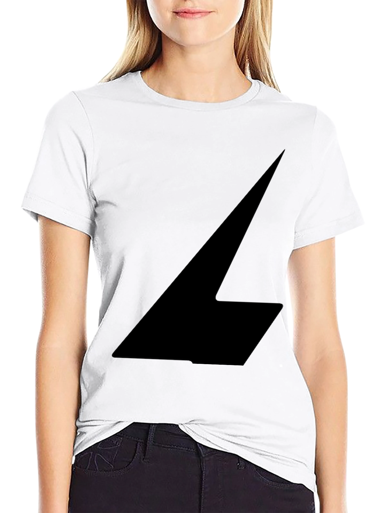 Mens Black Graphic Tee - Bold Abstract Design