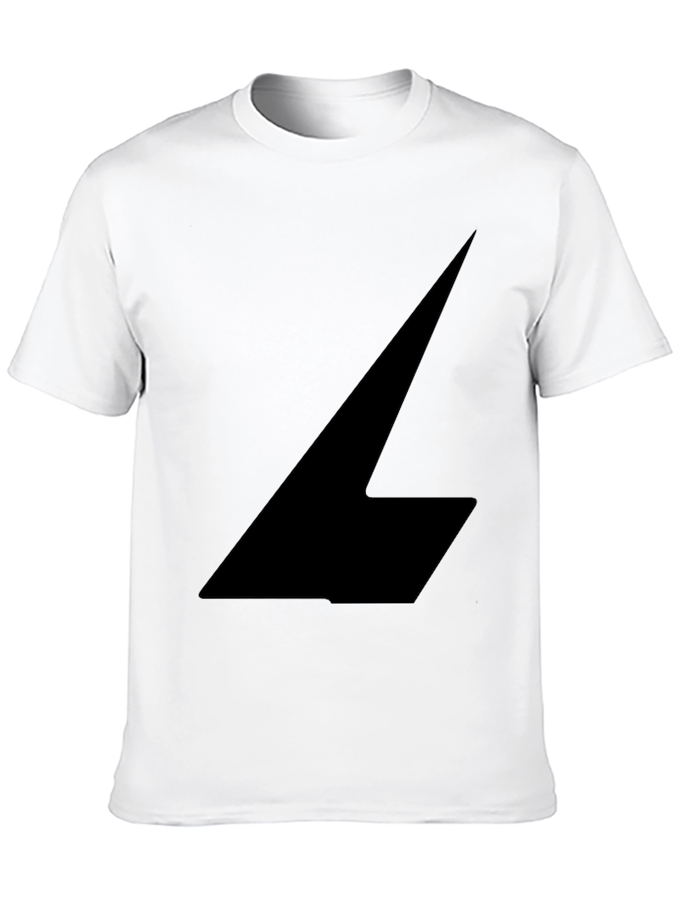 Mens Black Graphic Tee - Bold Abstract Design