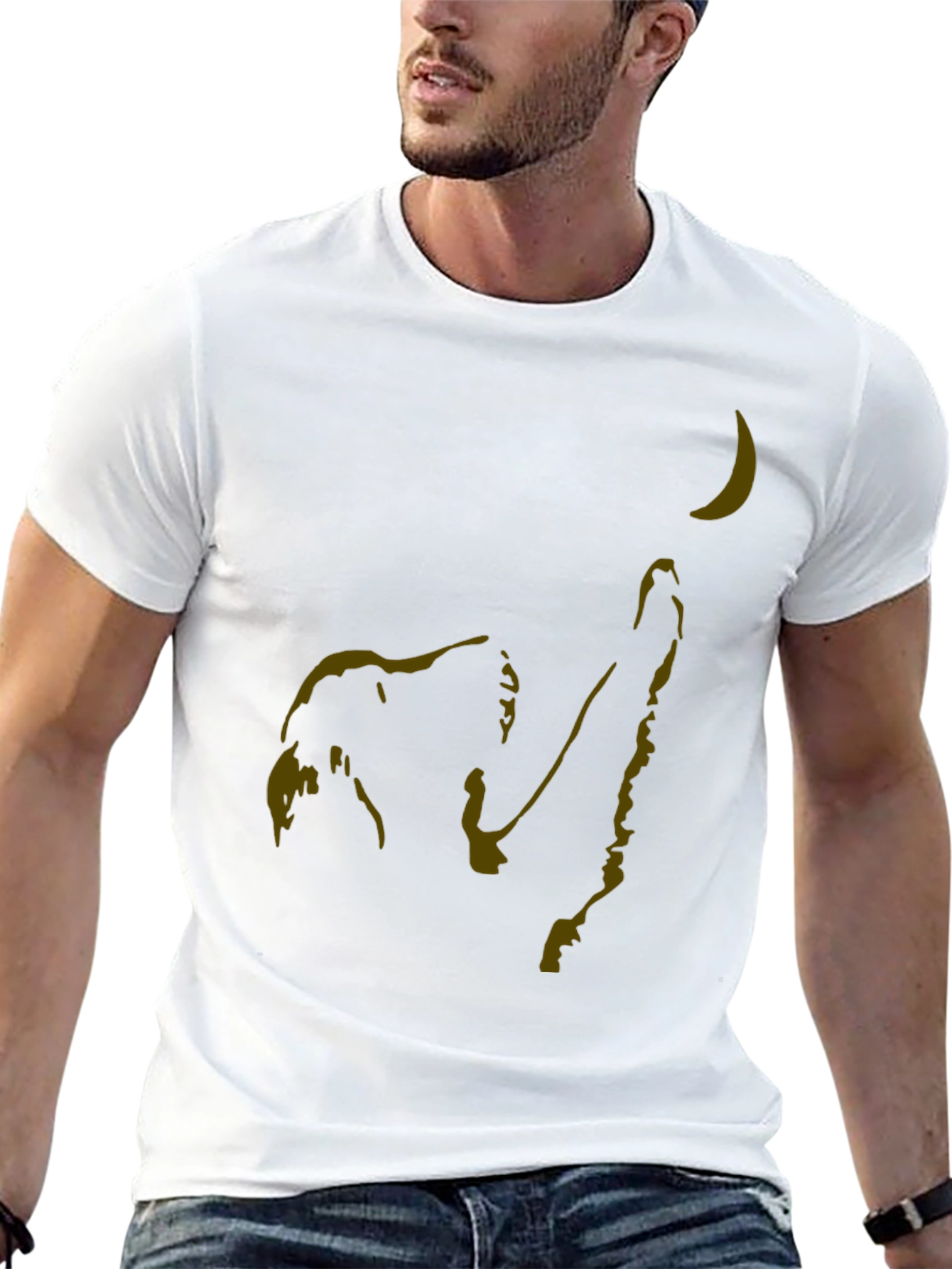 Elephant Reaching for Moon Graphic T-Shirt