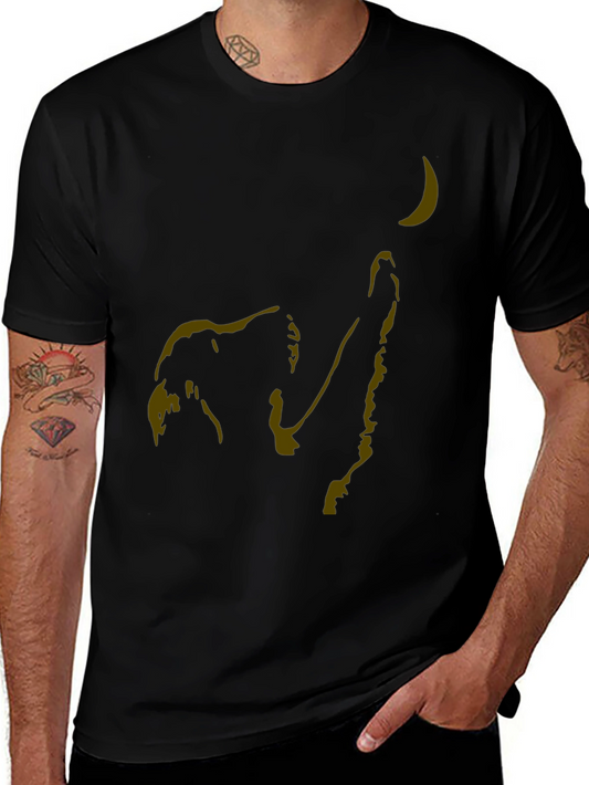Elephant Reaching for Moon Graphic T-Shirt