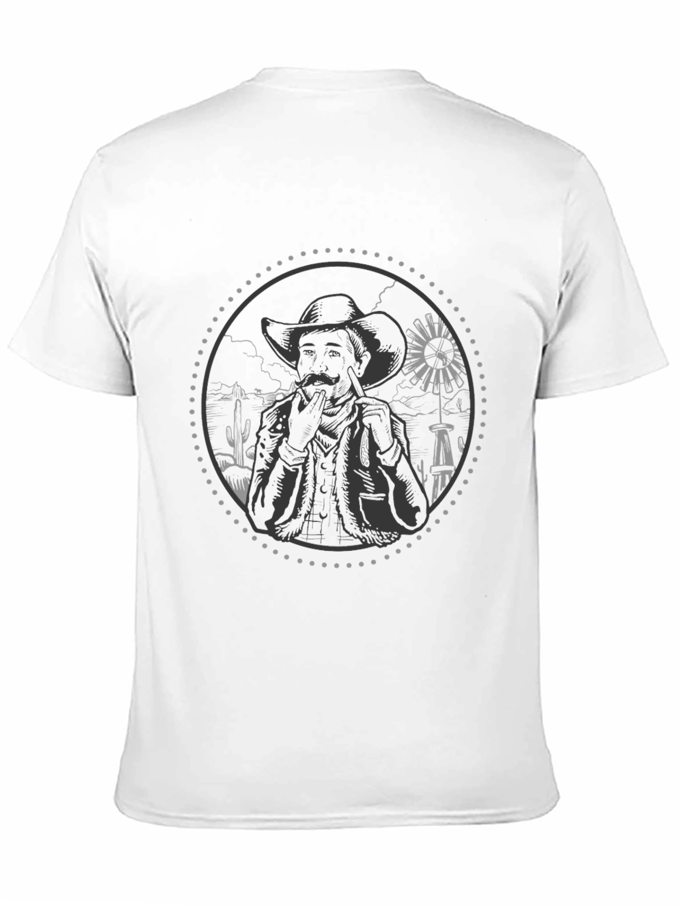 Western Cowboy Graphic Tee - Black