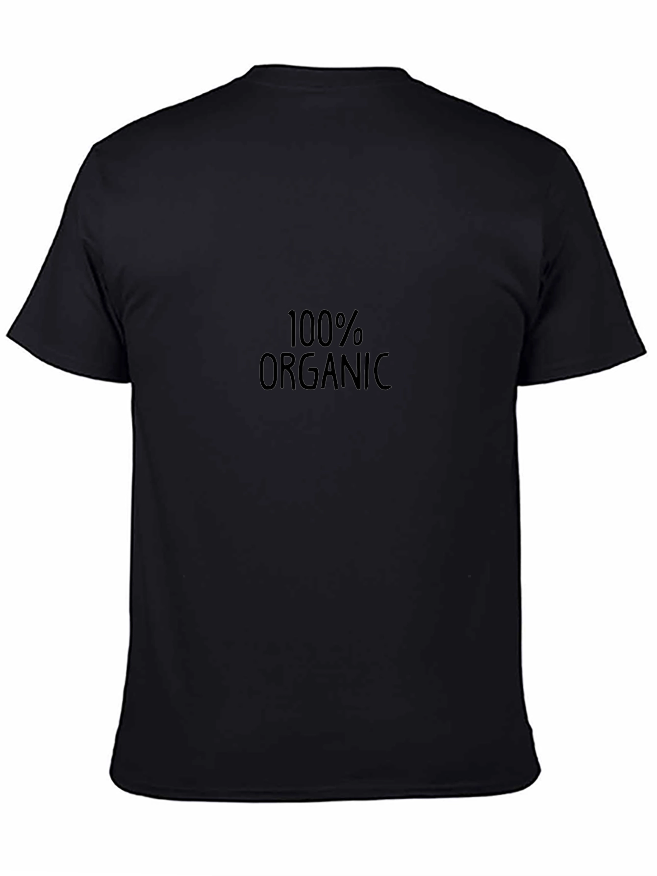 100% Organic Black Cotton T-Shirt