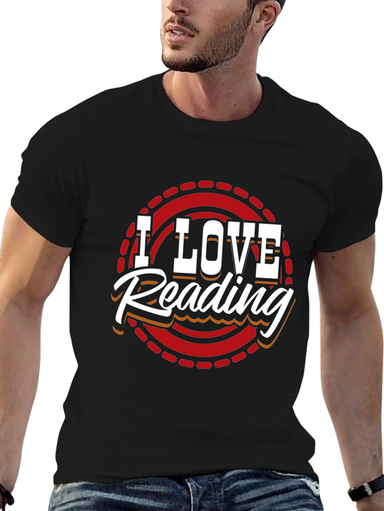 I Love Reading Graphic Tee - Unisex Black T-Shirt