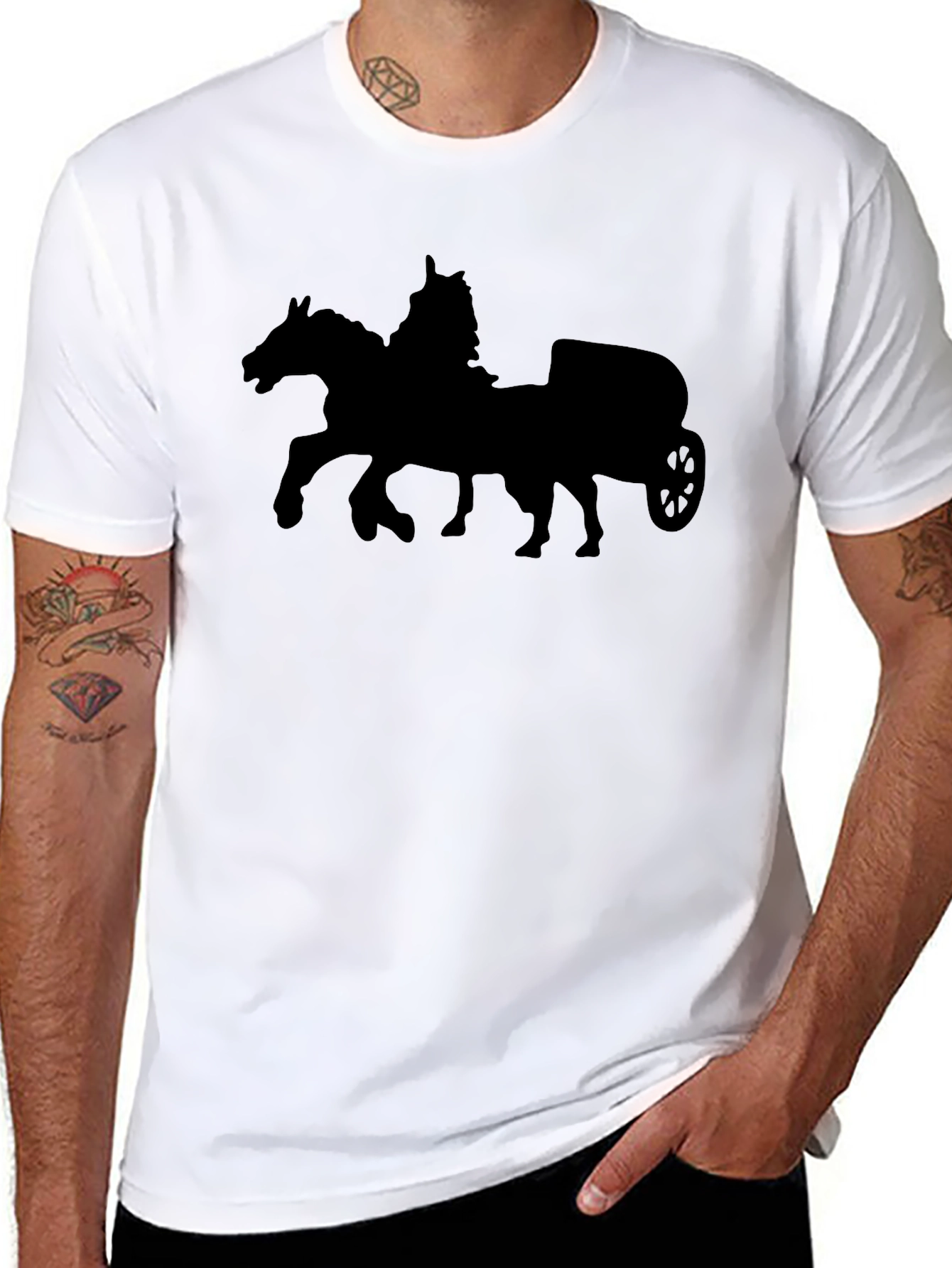 Chariot T-Shirt - Black Cotton Tee