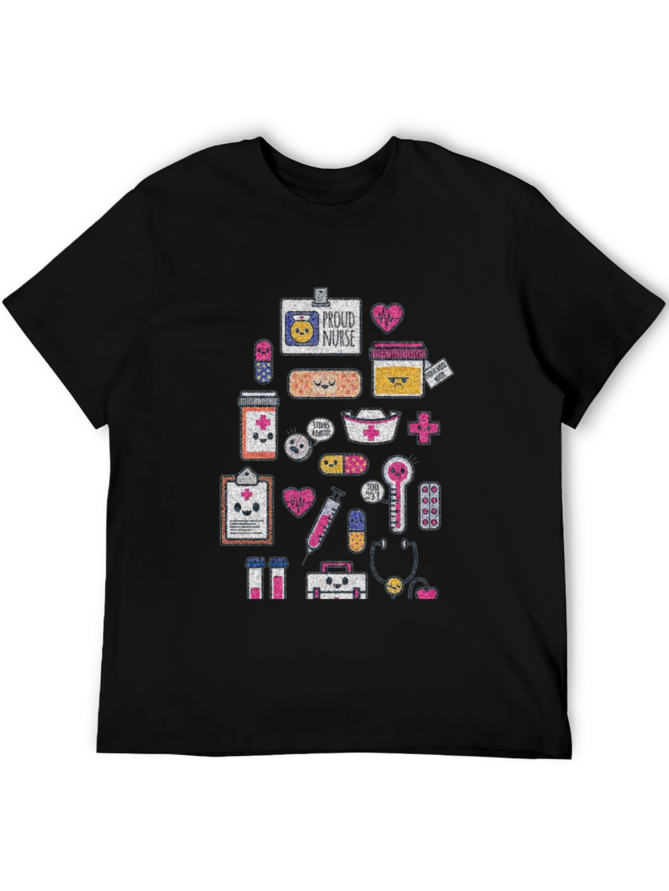 Kawaii Nurse Life Black T-Shirt