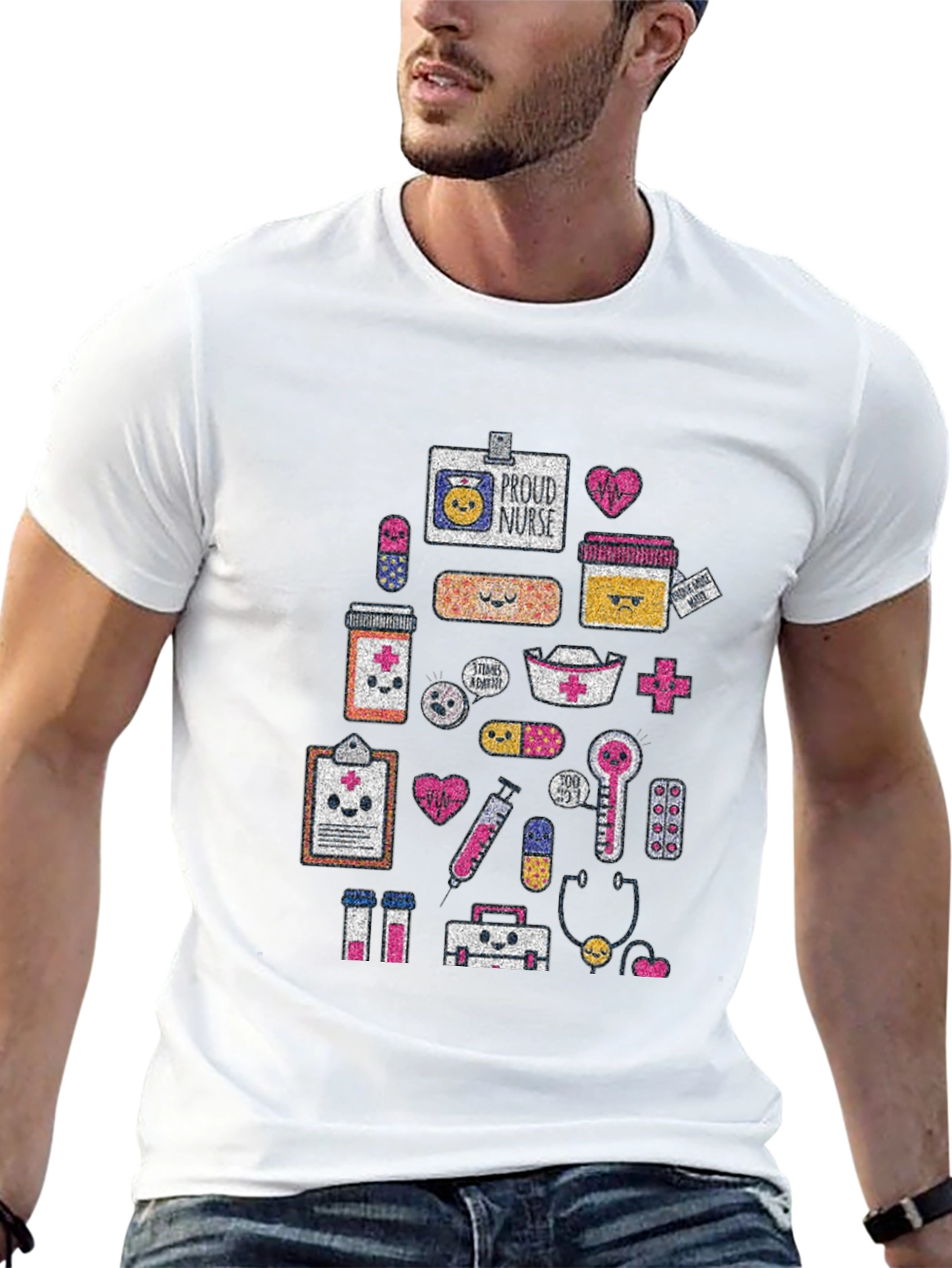 Kawaii Nurse Life Black T-Shirt