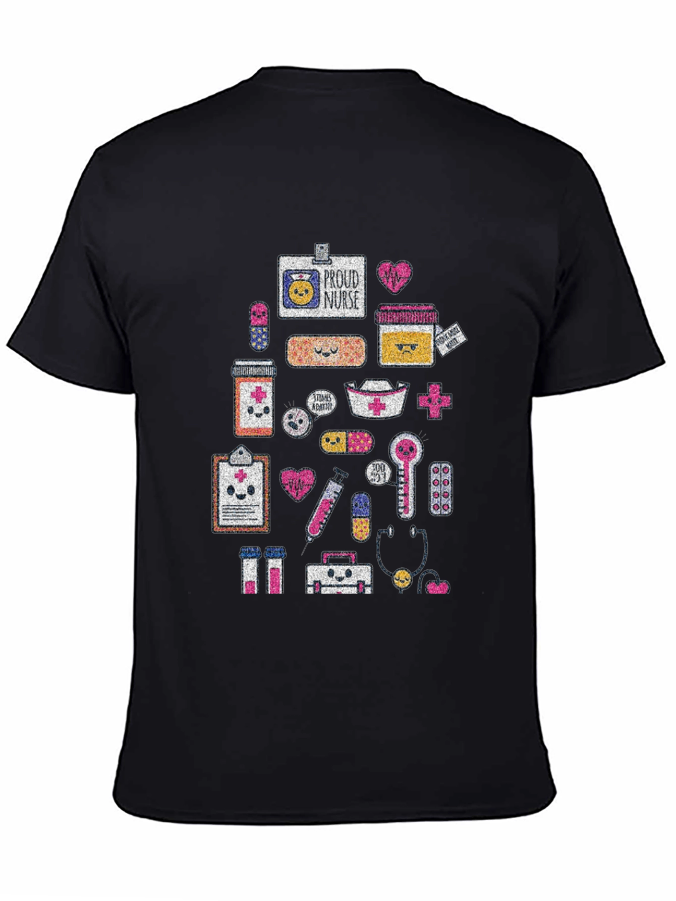 Kawaii Nurse Life Black T-Shirt