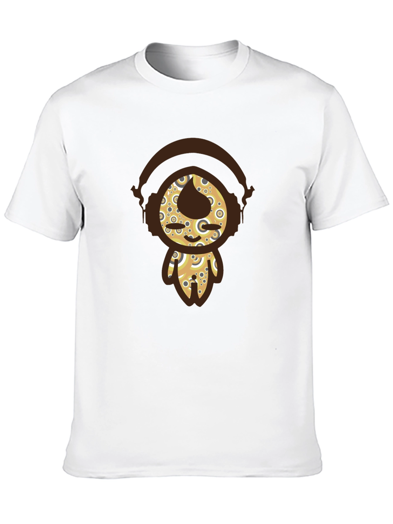 Funky Character Graphic Tee - Black Cotton