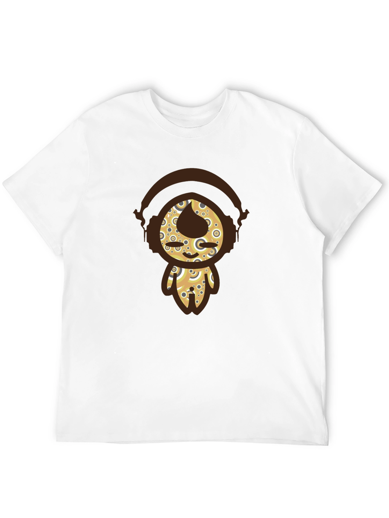 Funky Character Graphic Tee - Black Cotton