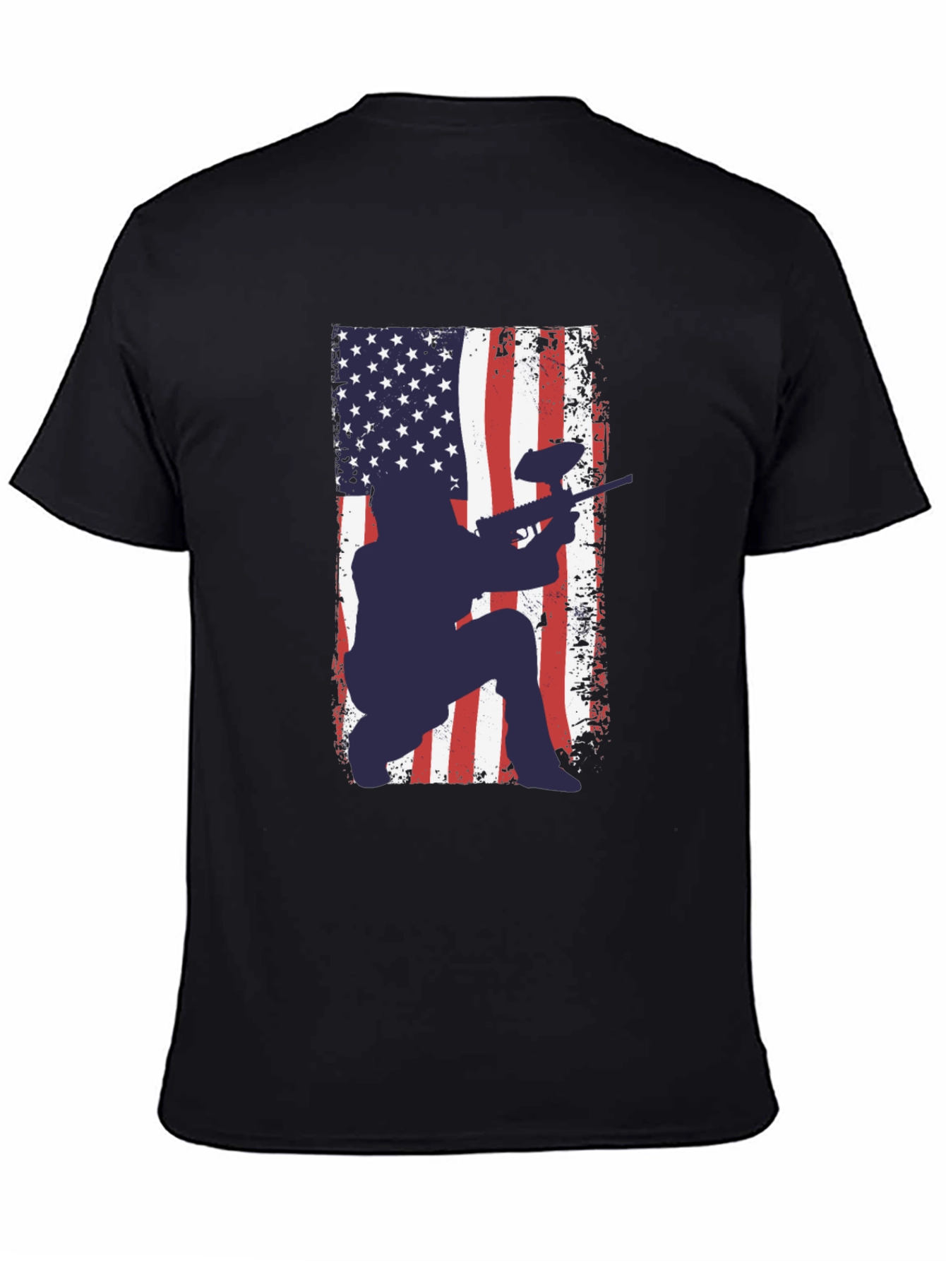 Patriotic Paintball T-Shirt: US Flag Design