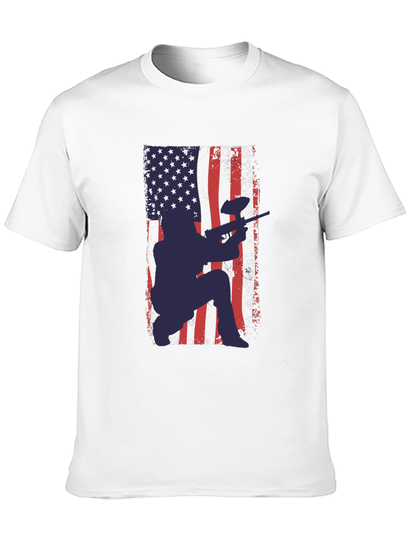 Patriotic Paintball T-Shirt: US Flag Design