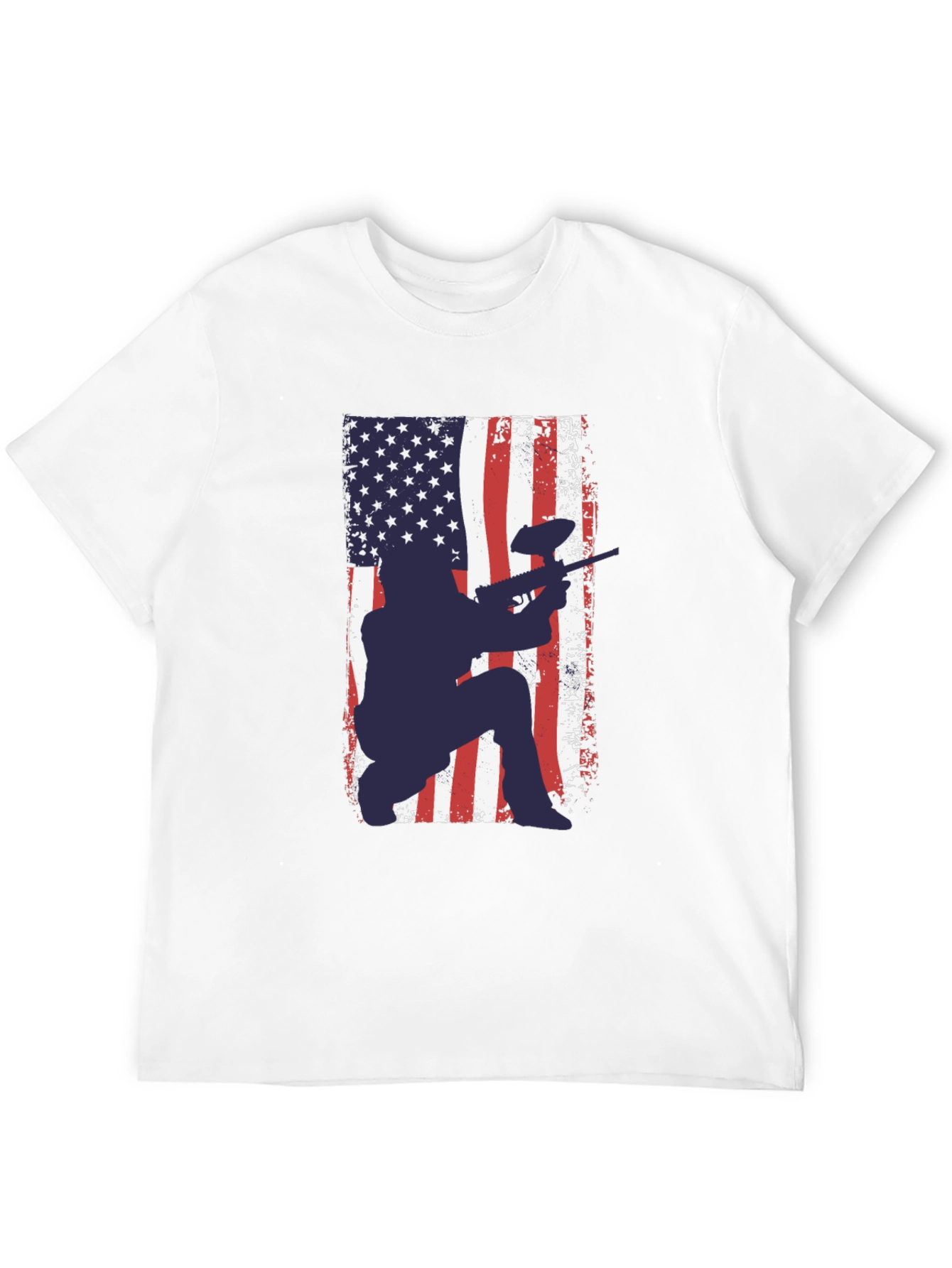Patriotic Paintball T-Shirt: US Flag Design