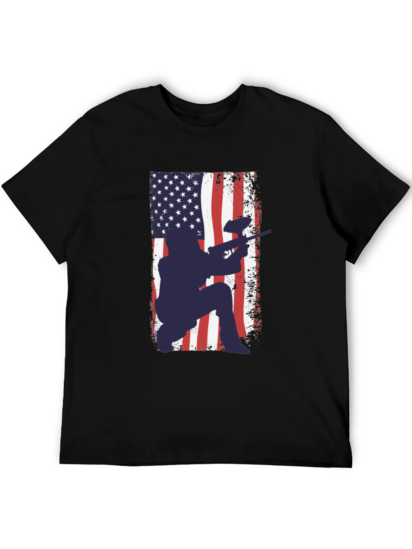 Patriotic Paintball T-Shirt: US Flag Design