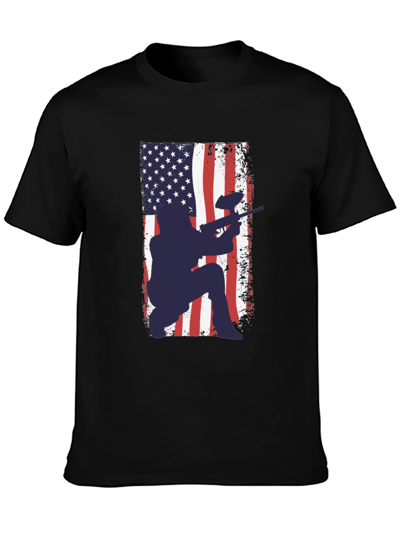 Patriotic Paintball T-Shirt: US Flag Design