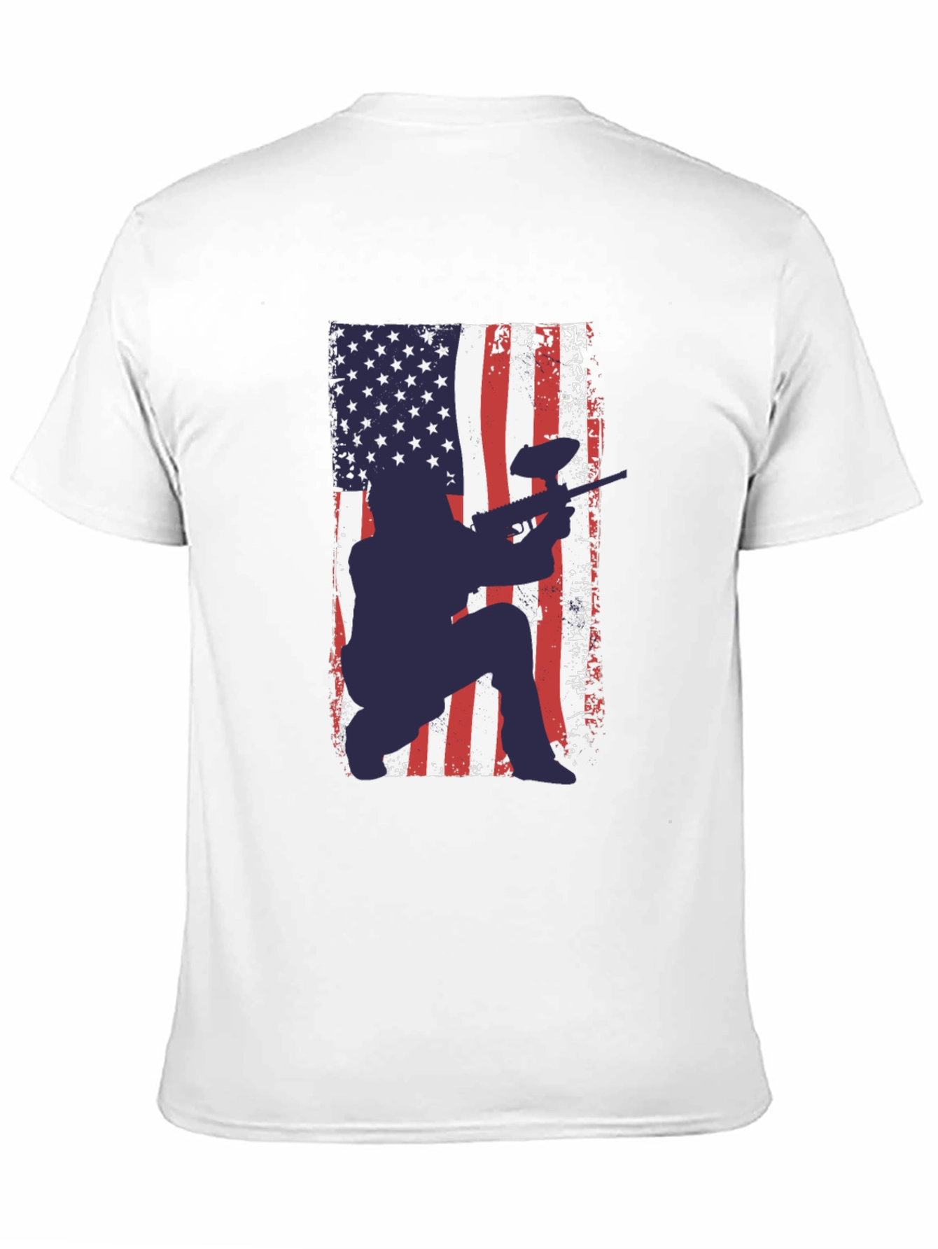 Patriotic Paintball T-Shirt: US Flag Design