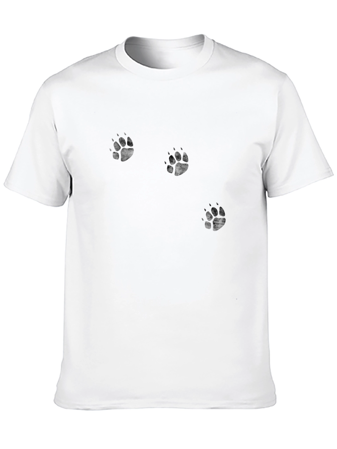 Mens Black Paw Print T-Shirt