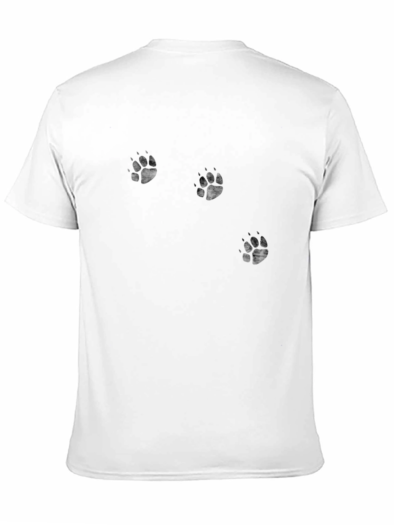 Mens Black Paw Print T-Shirt
