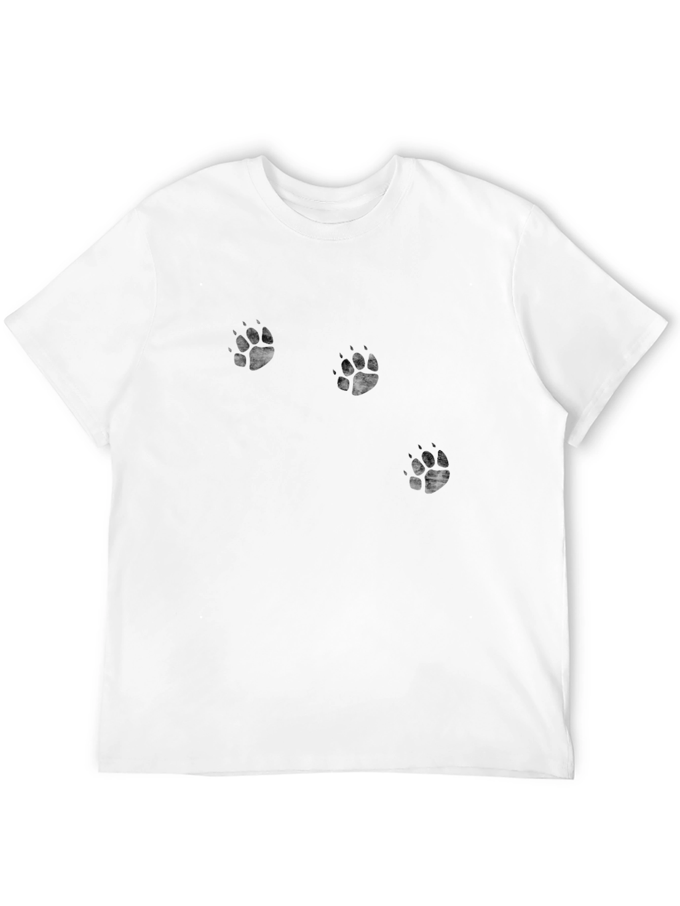 Mens Black Paw Print T-Shirt
