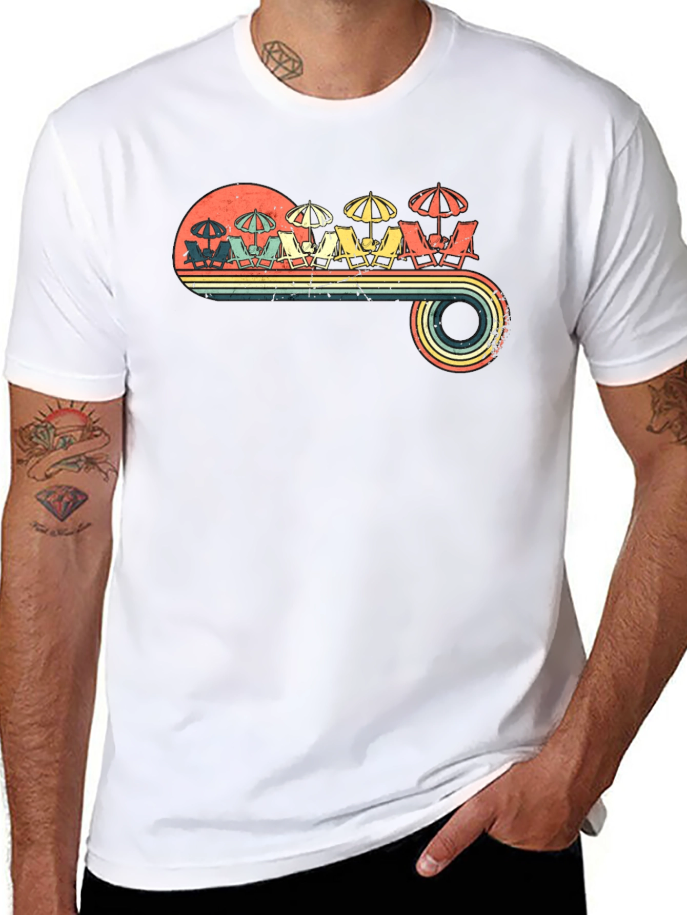 Retro Beach Scene T-Shirt