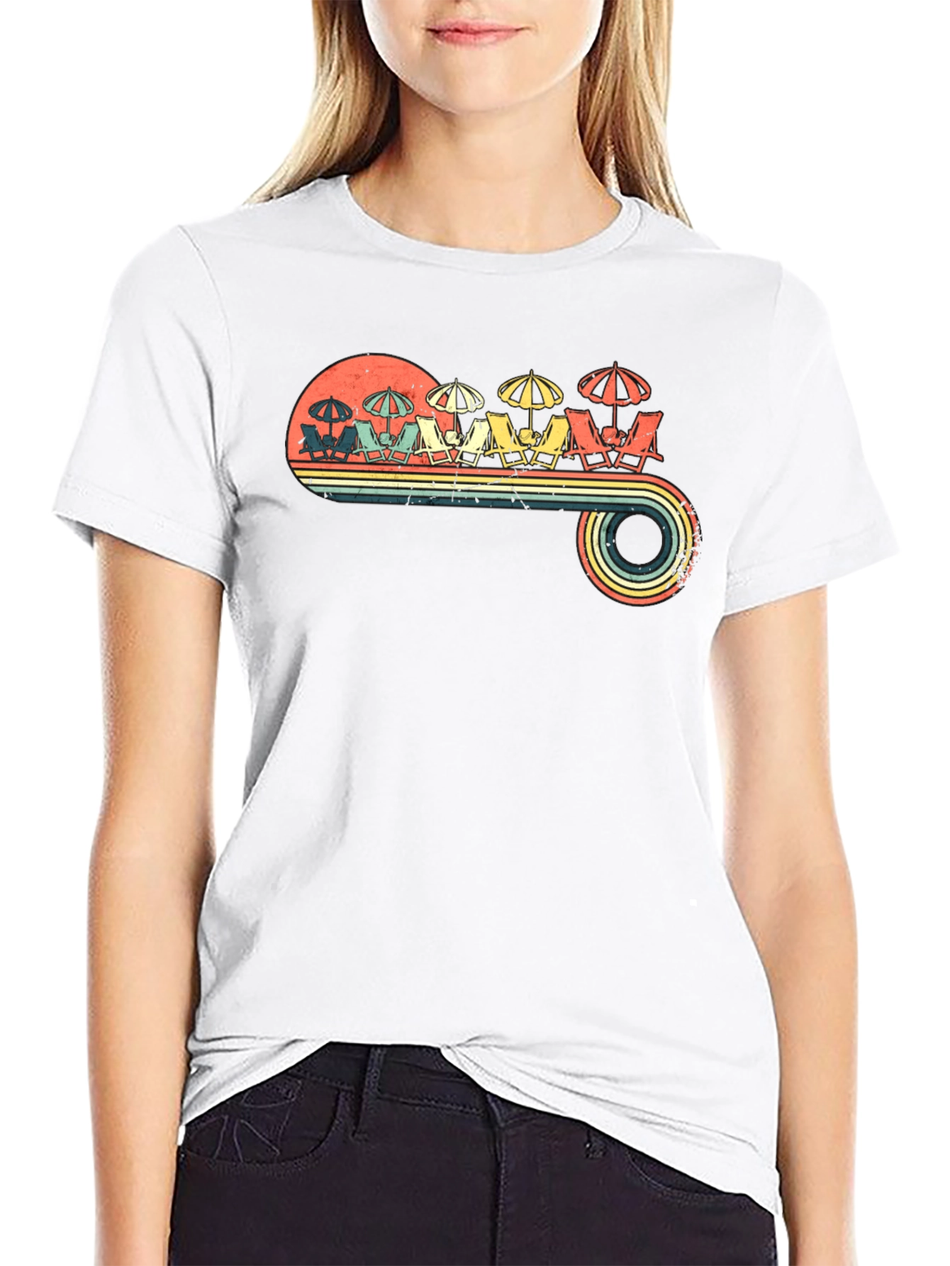 Retro Beach Scene T-Shirt
