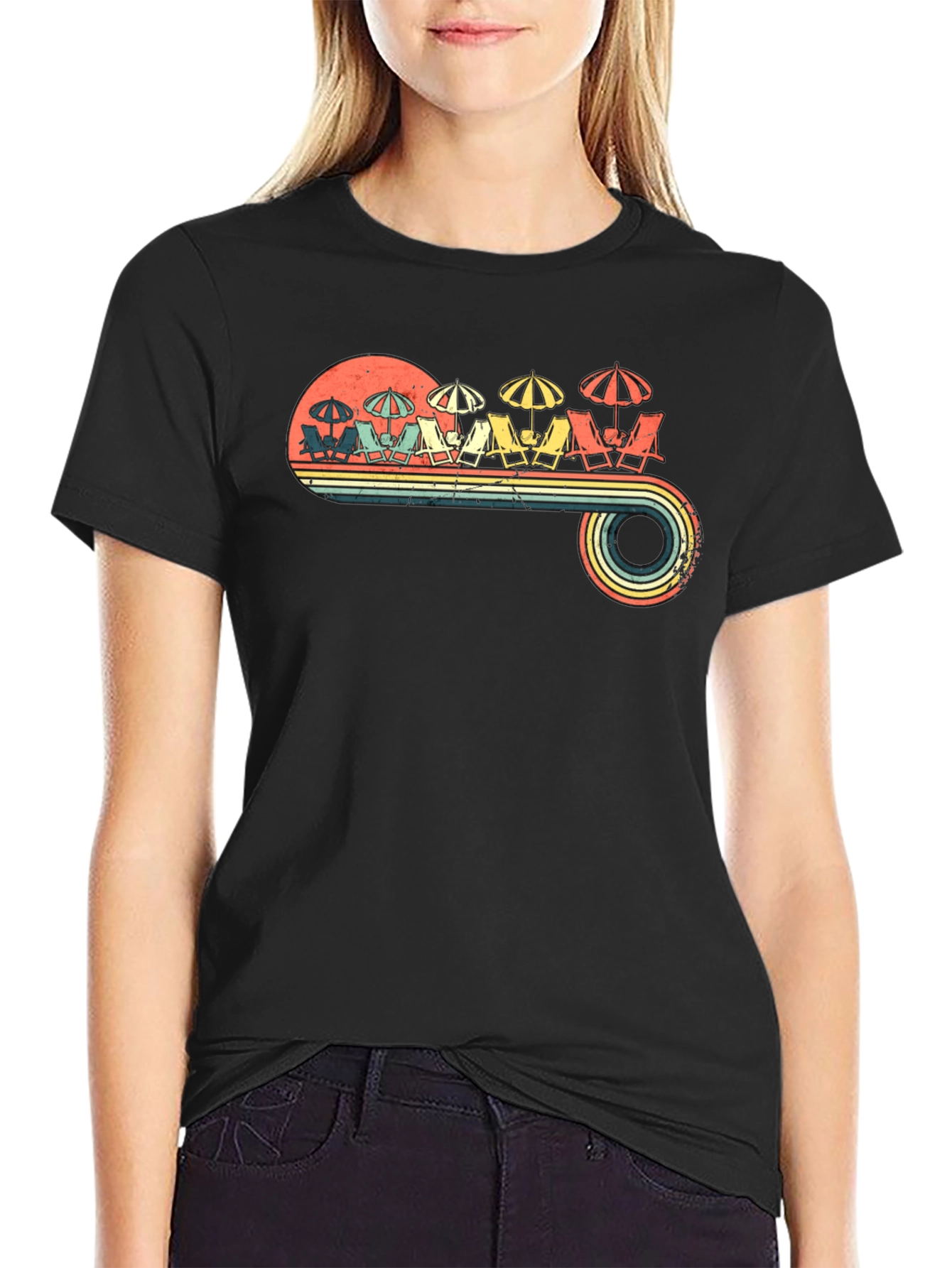 Retro Beach Scene T-Shirt