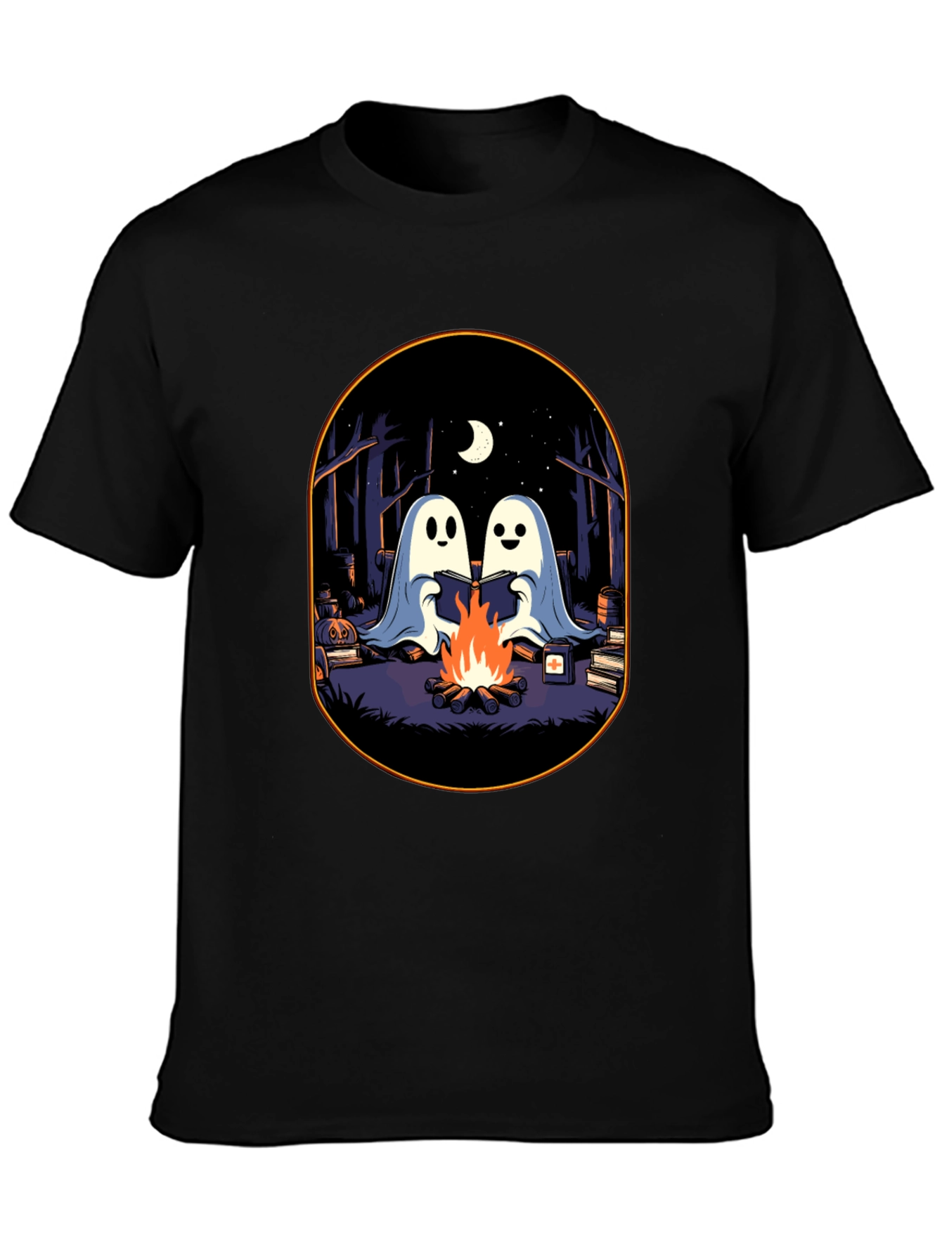 Ghost Campfire Black T-Shirt