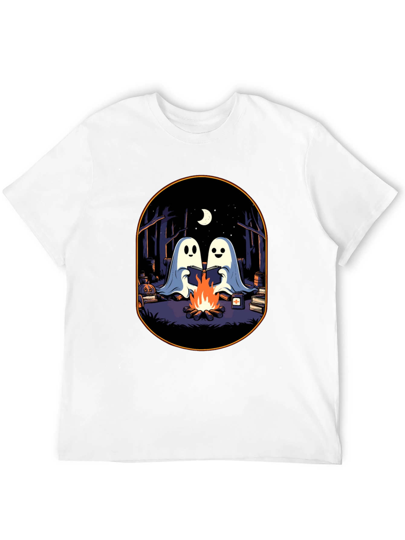 Ghost Campfire Black T-Shirt