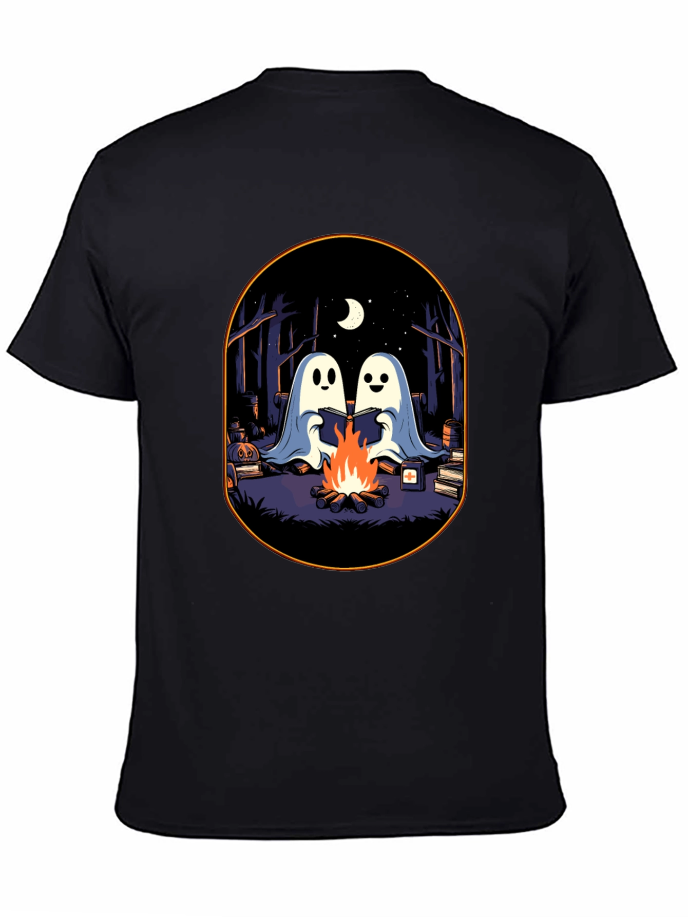 Ghost Campfire Black T-Shirt