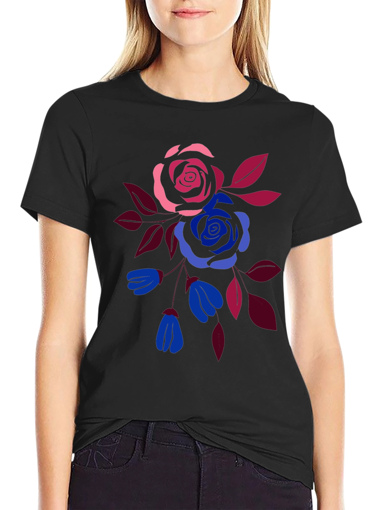 Floral Print Crew Neck T-Shirt
