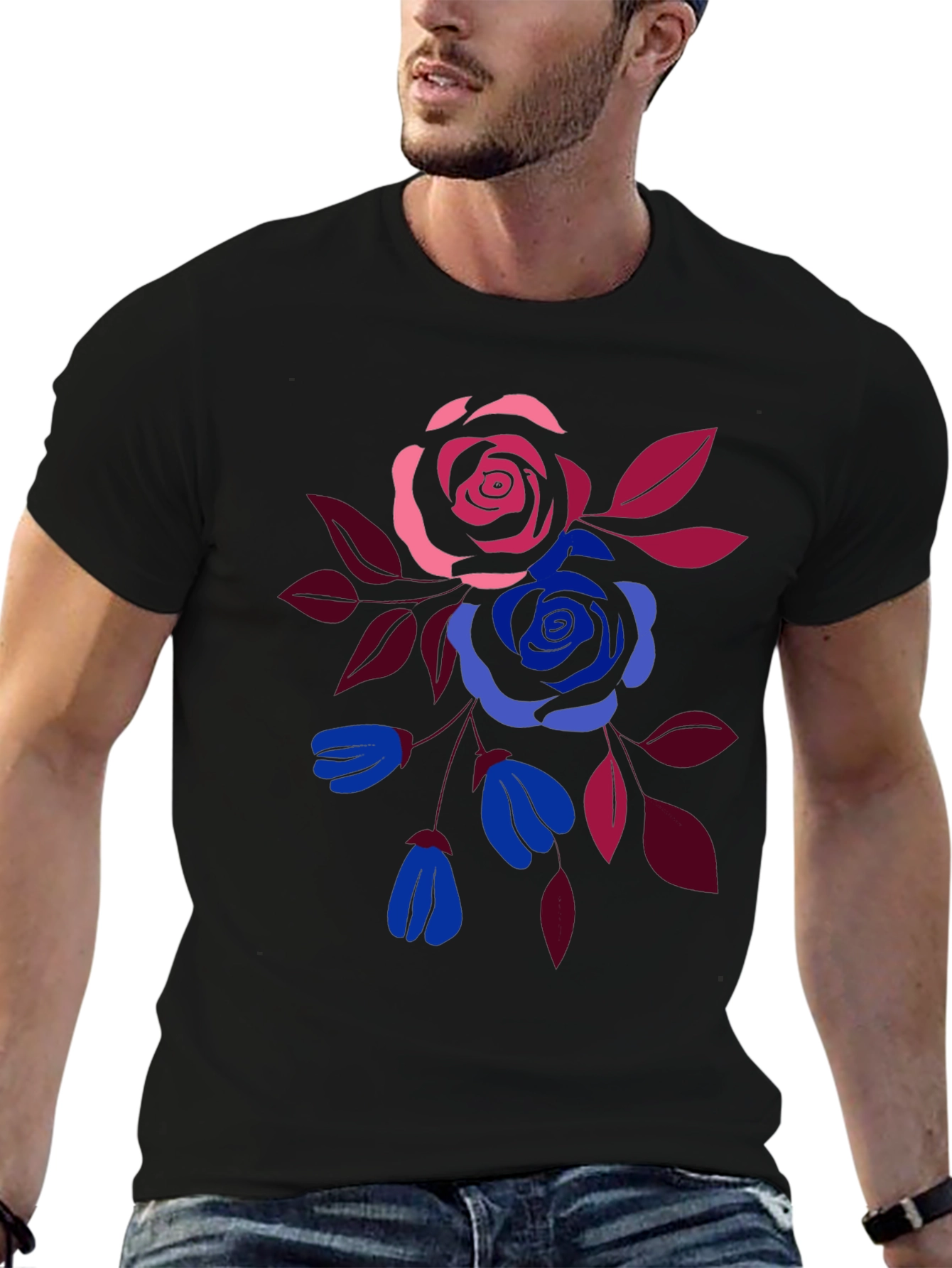 Floral Print Crew Neck T-Shirt