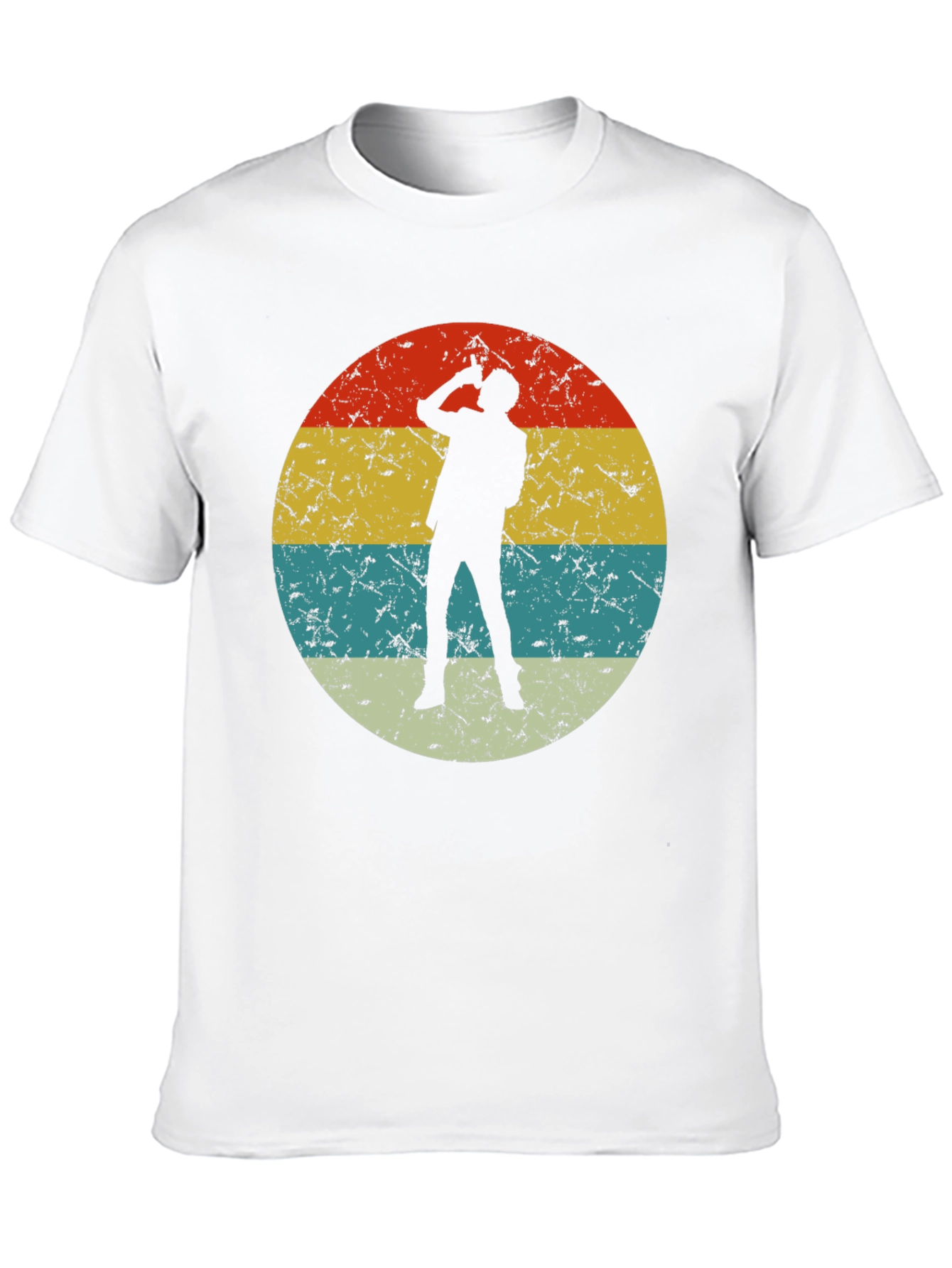 Retro Silhouette Drinker T-Shirt - Black