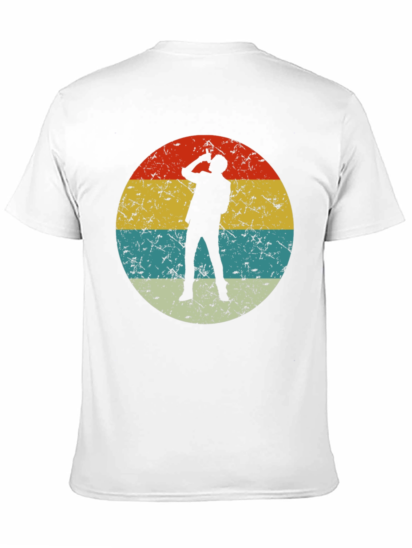 Retro Silhouette Drinker T-Shirt - Black