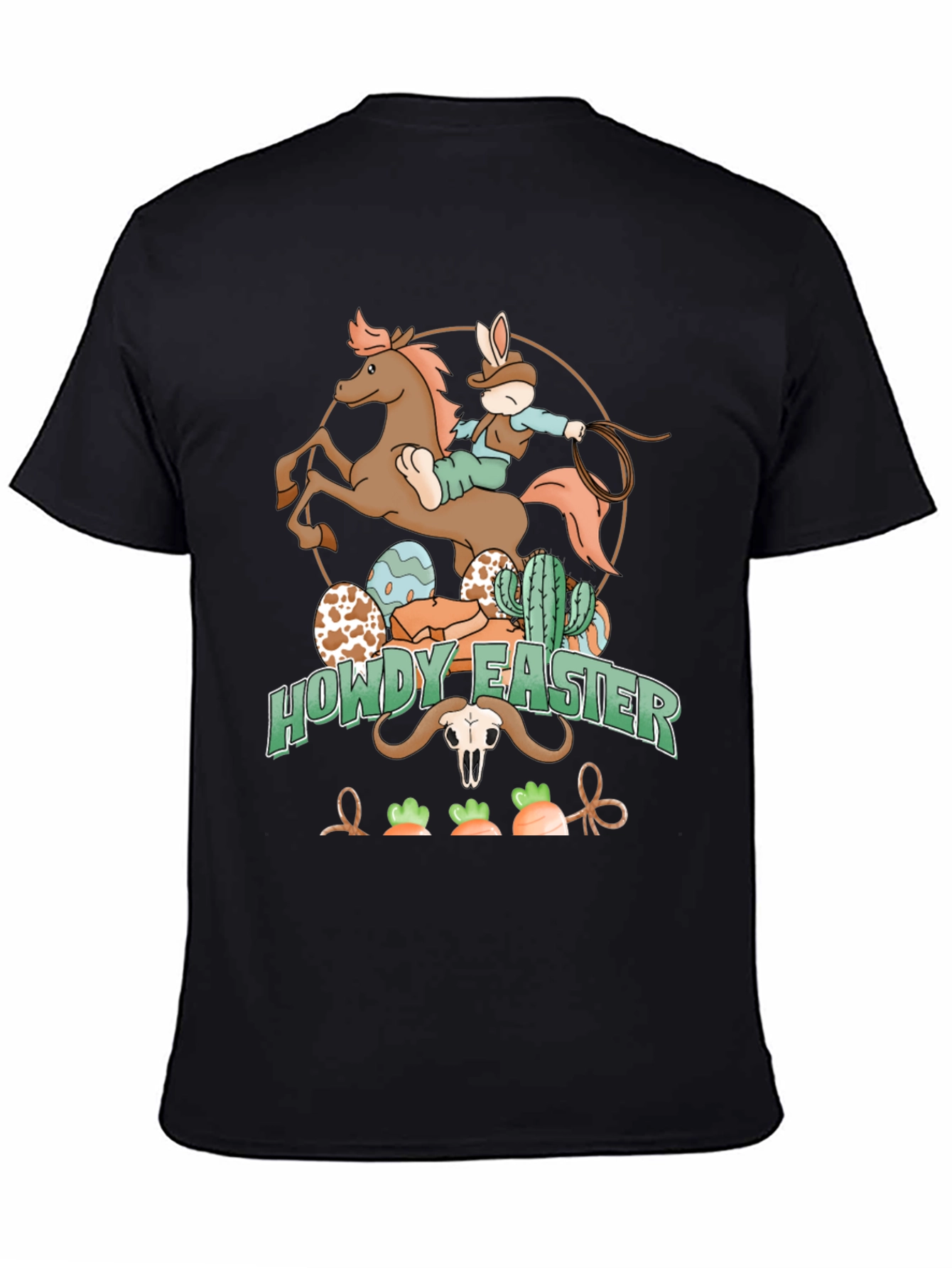 Howdy Easter Cowboy Bunny Graphic T-Shirt