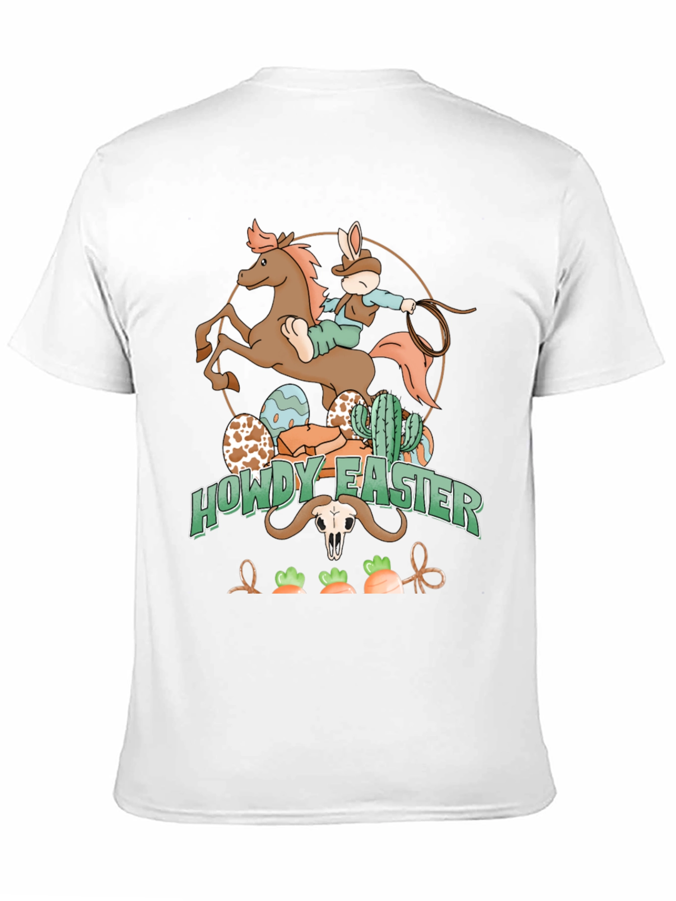 Howdy Easter Cowboy Bunny Graphic T-Shirt