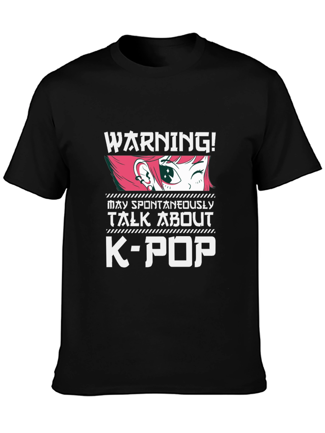 Warning K-Pop Anime Fan T-Shirt