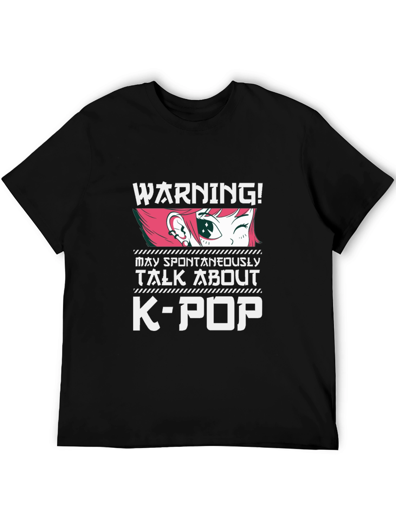 Warning K-Pop Anime Fan T-Shirt