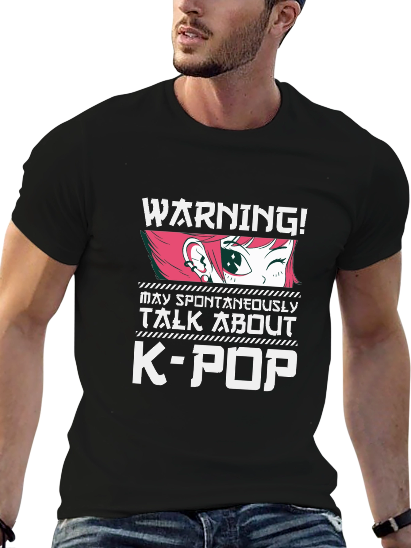 Warning K-Pop Anime Fan T-Shirt