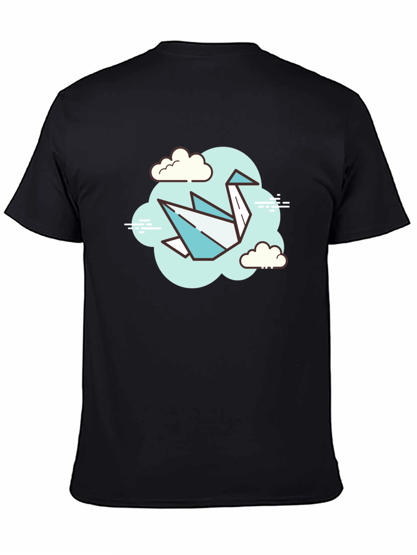 Origami Crane Cloud T-Shirt - Artistic Tee