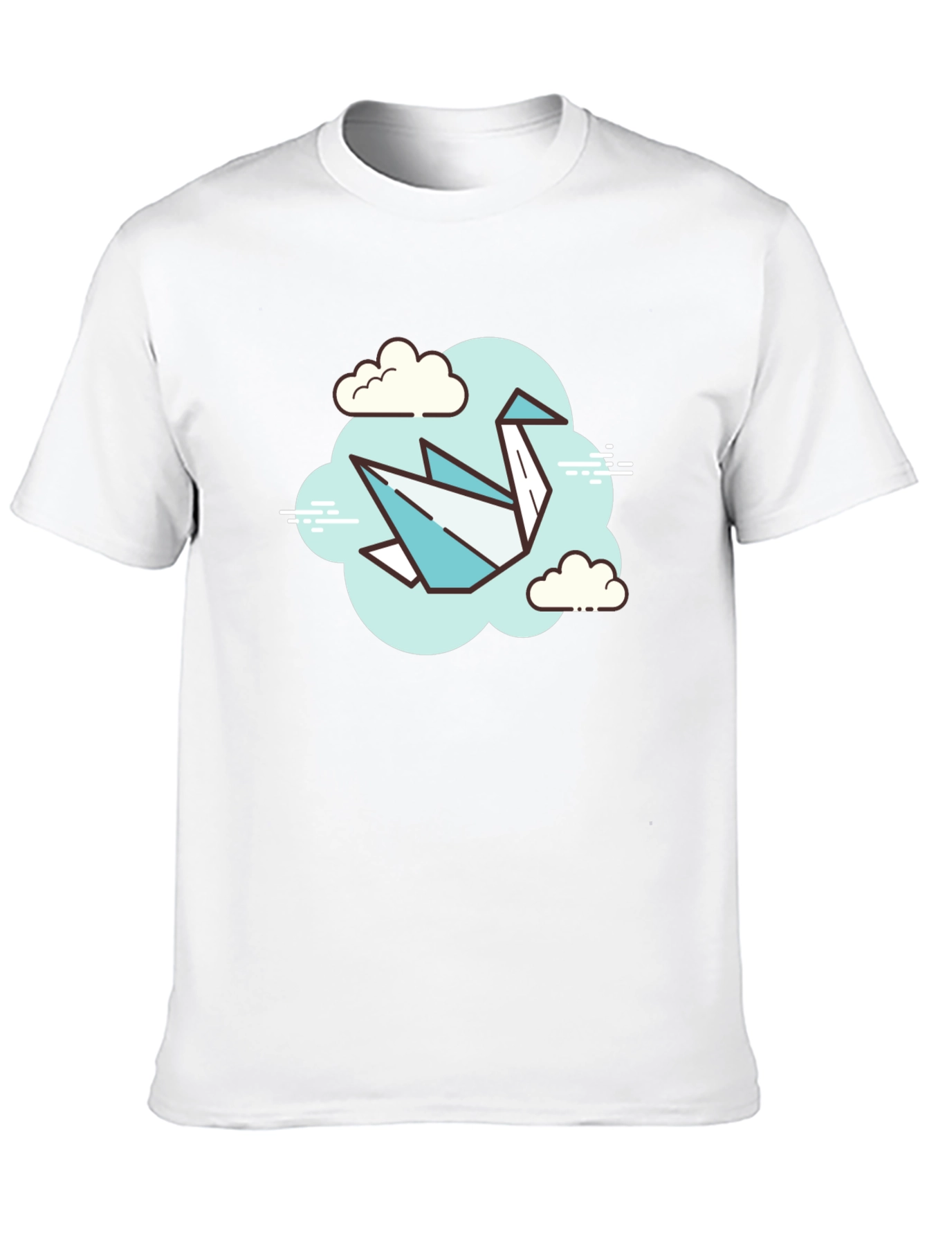 Origami Crane Cloud T-Shirt - Artistic Tee